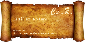 Csősz Roland névjegykártya