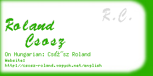 roland csosz business card
